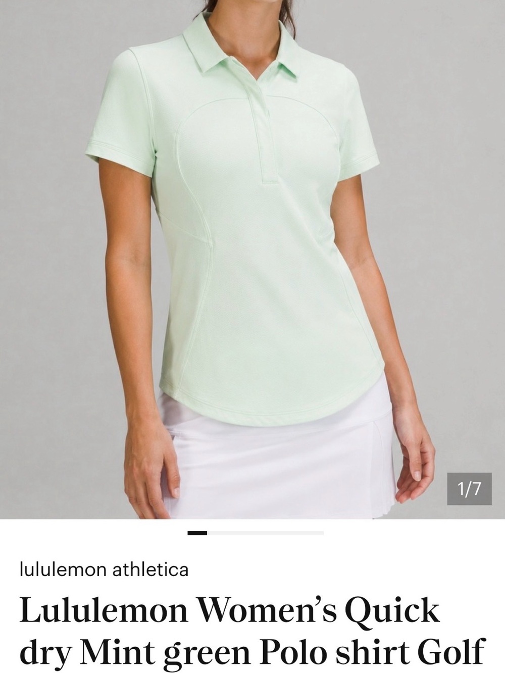 lululemon athletica Mint Green Short-Sleeve Polo
